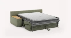 Canapé-lit MAX Accoudoirs Coffre Compact Bois