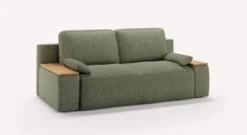 Canapé-lit MAX Accoudoirs Coffre Compact Bois