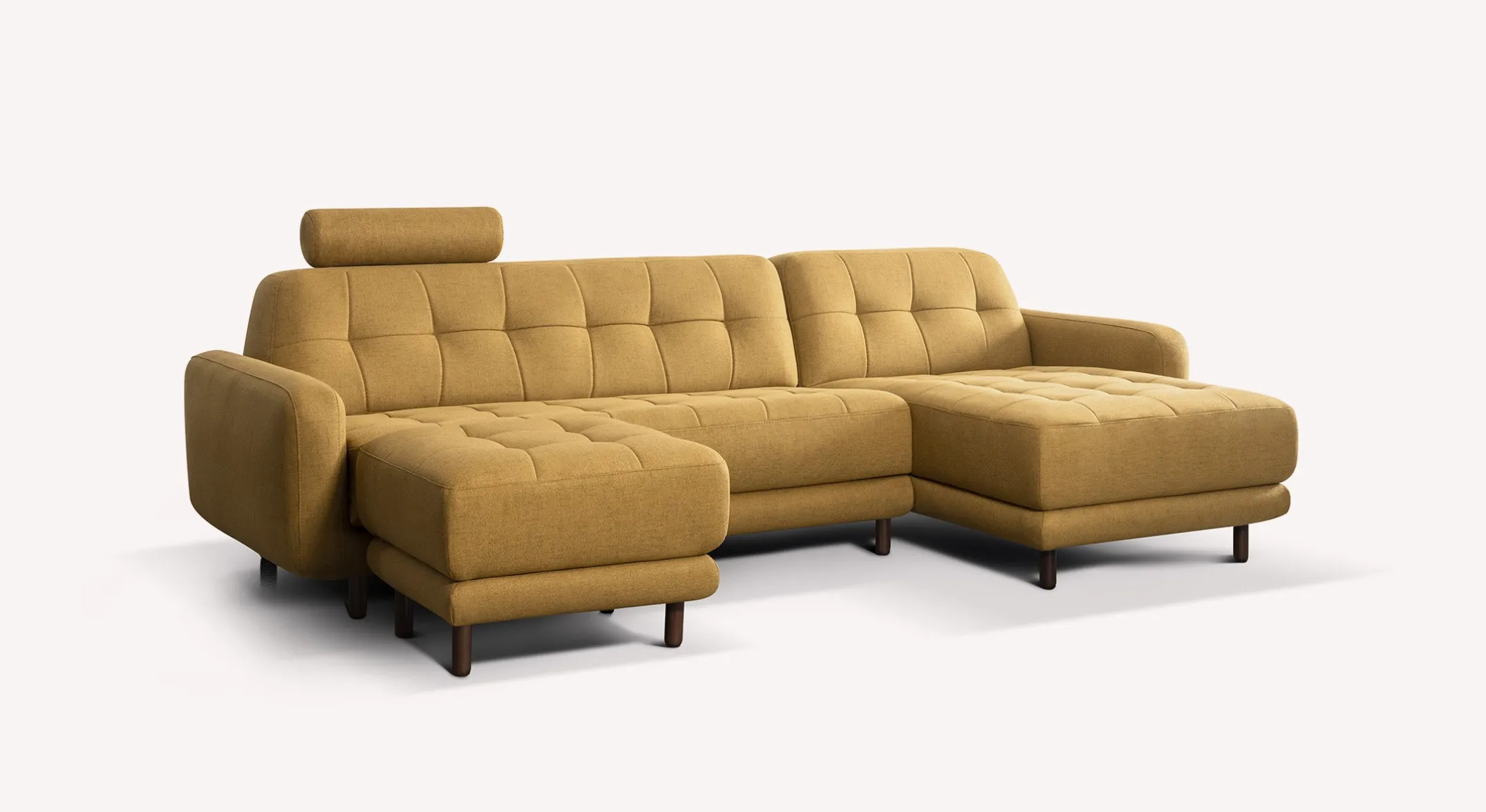 Lot canapé angle et pouf CLARK