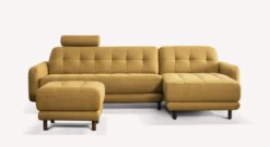Lot canapé angle et pouf CLARK