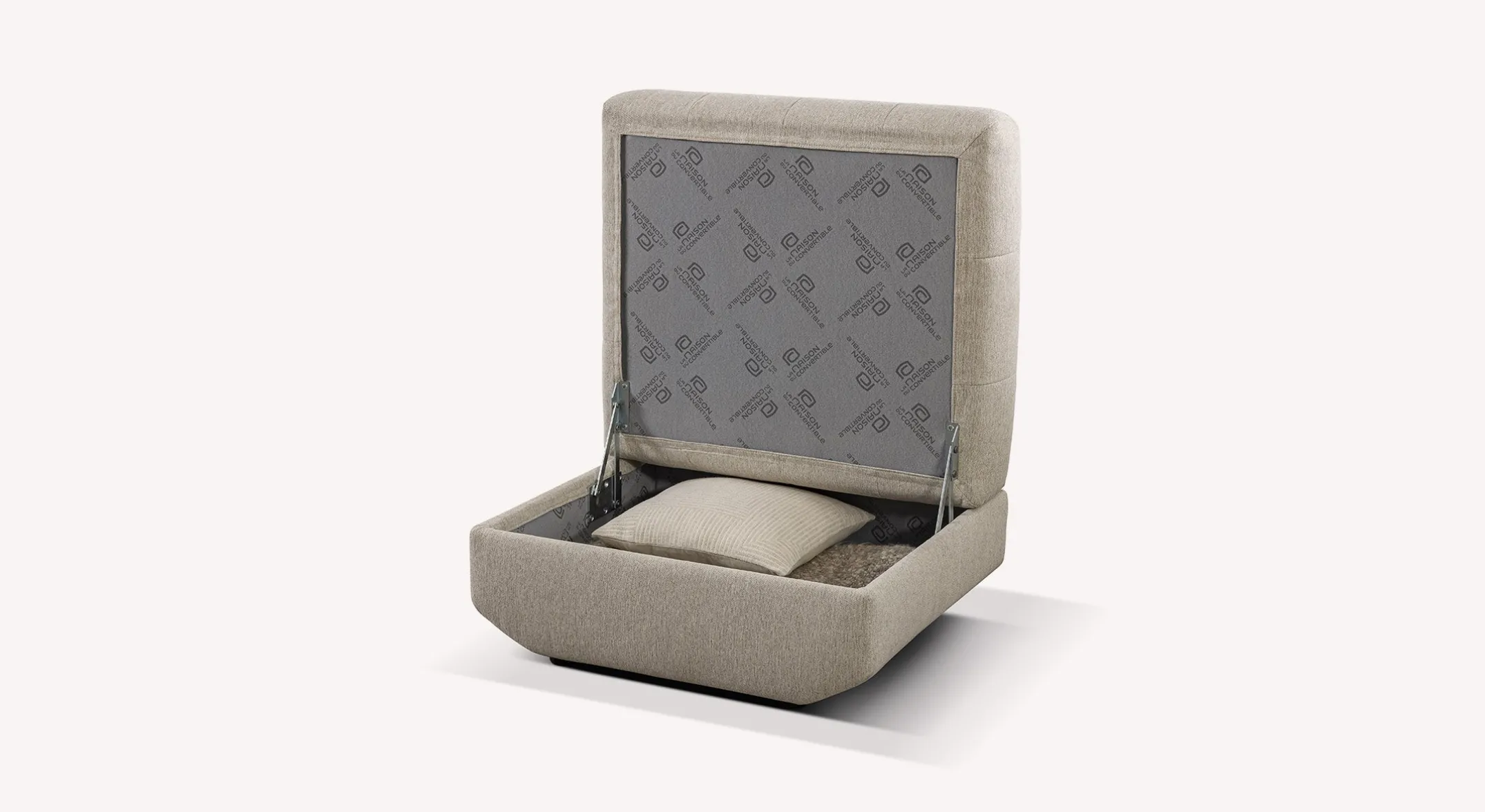 Lot canapé angle et pouf STELLA Gemma Avoine
