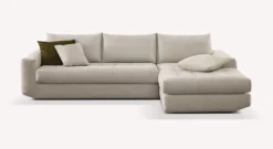 Lot canapé angle et pouf STELLA Gemma Avoine