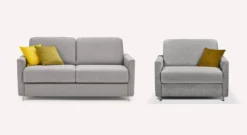 Lot canapé et fauteuil JIMMY Foster Grey