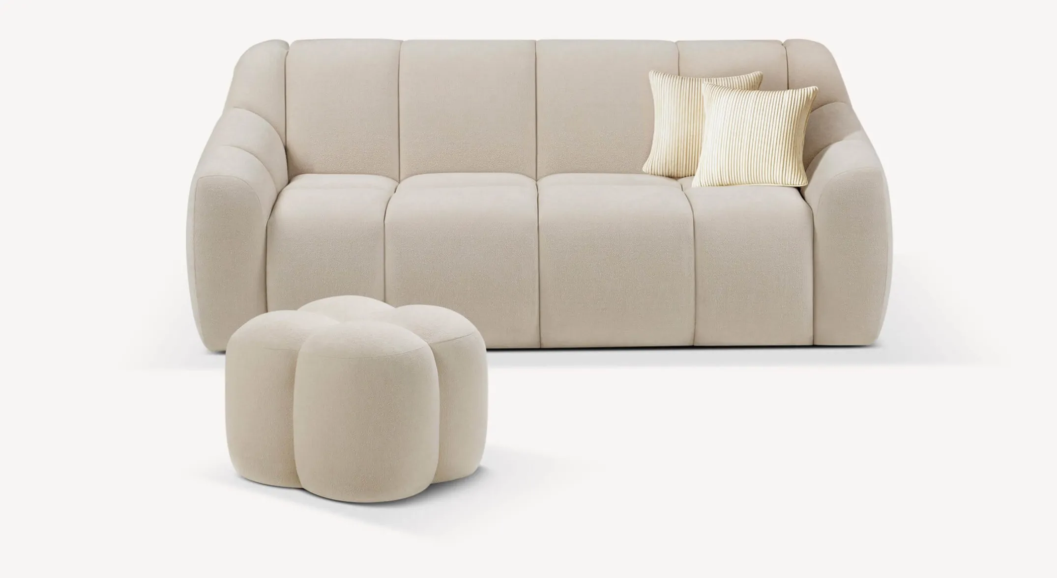 Lot canapé et pouf MAMA