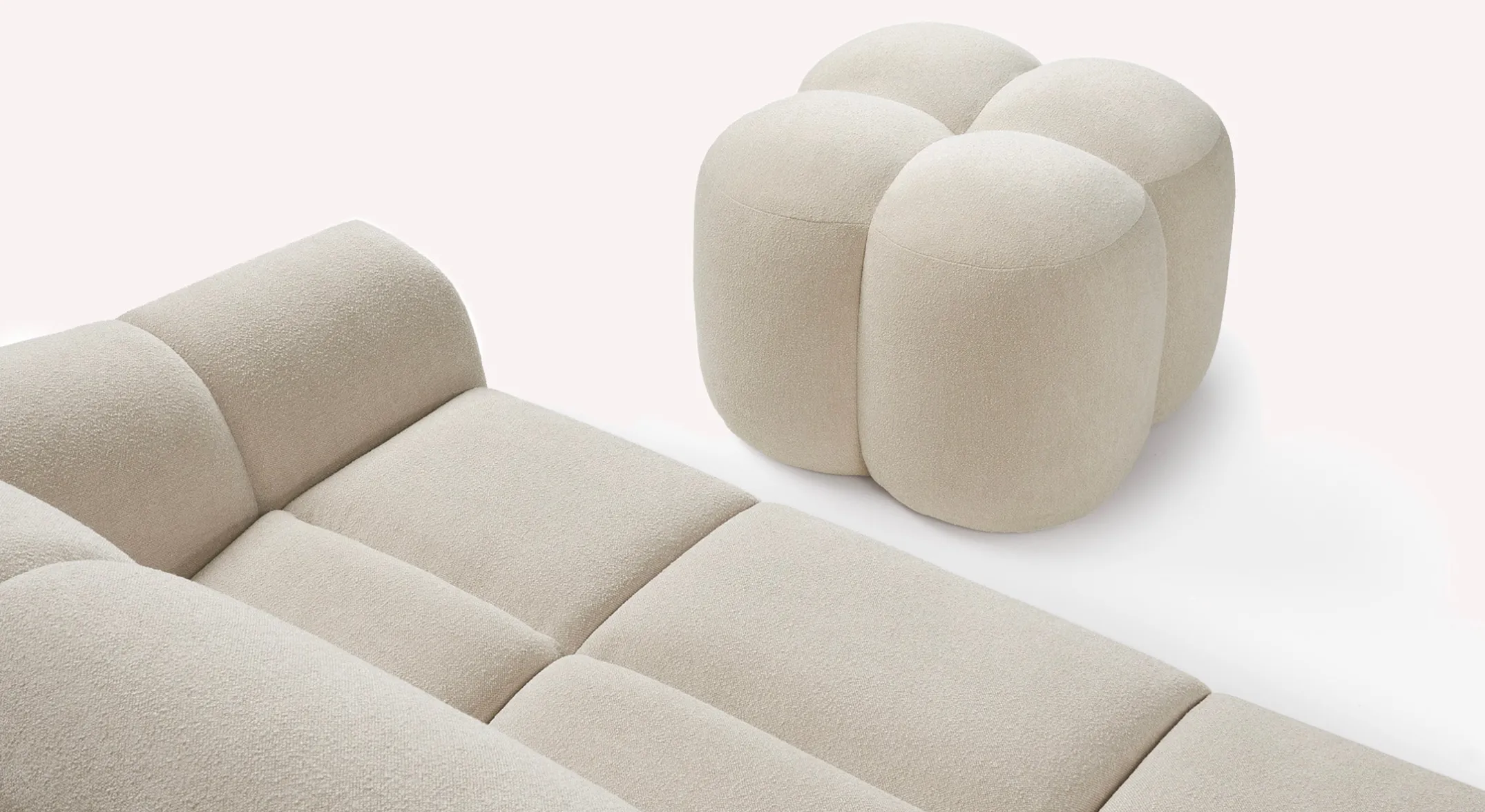 Lot canapé et pouf MAMA