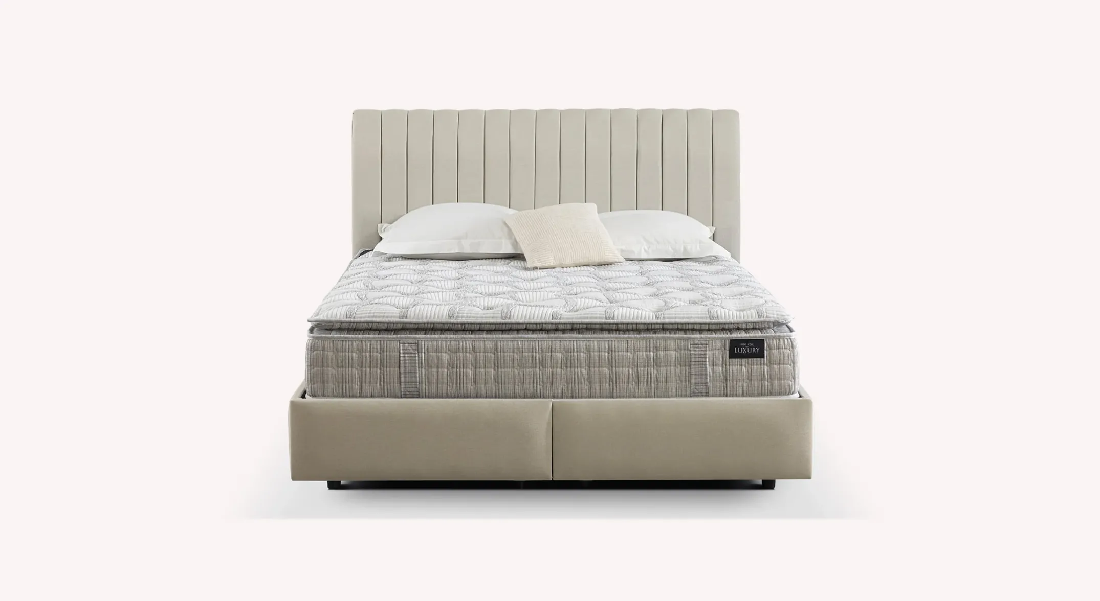 Pack lit coffre, matelas et tête de lit AMSTERDAM