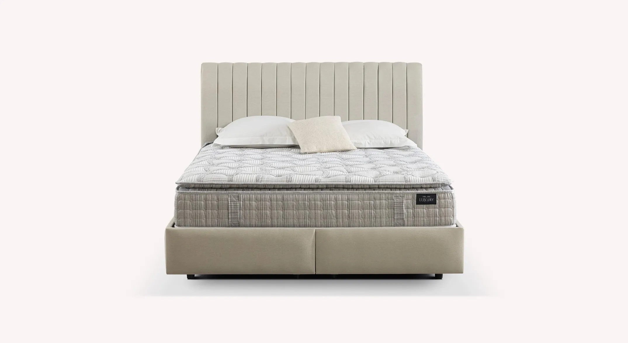 Pack lit coffre, matelas et tête de lit AMSTERDAM