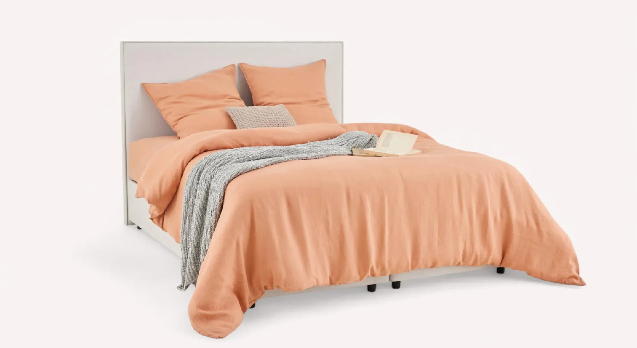 Pack lit coffre, matelas et tête de lit NINA