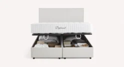 Pack lit coffre, matelas et tête de lit NINA