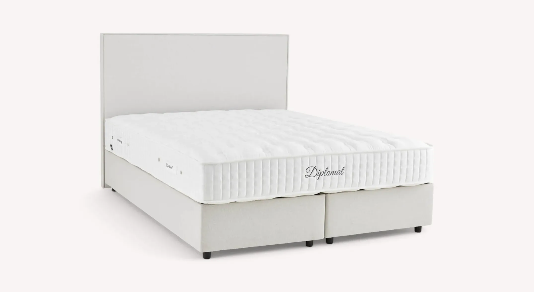 Pack lit coffre, matelas et tête de lit NINA